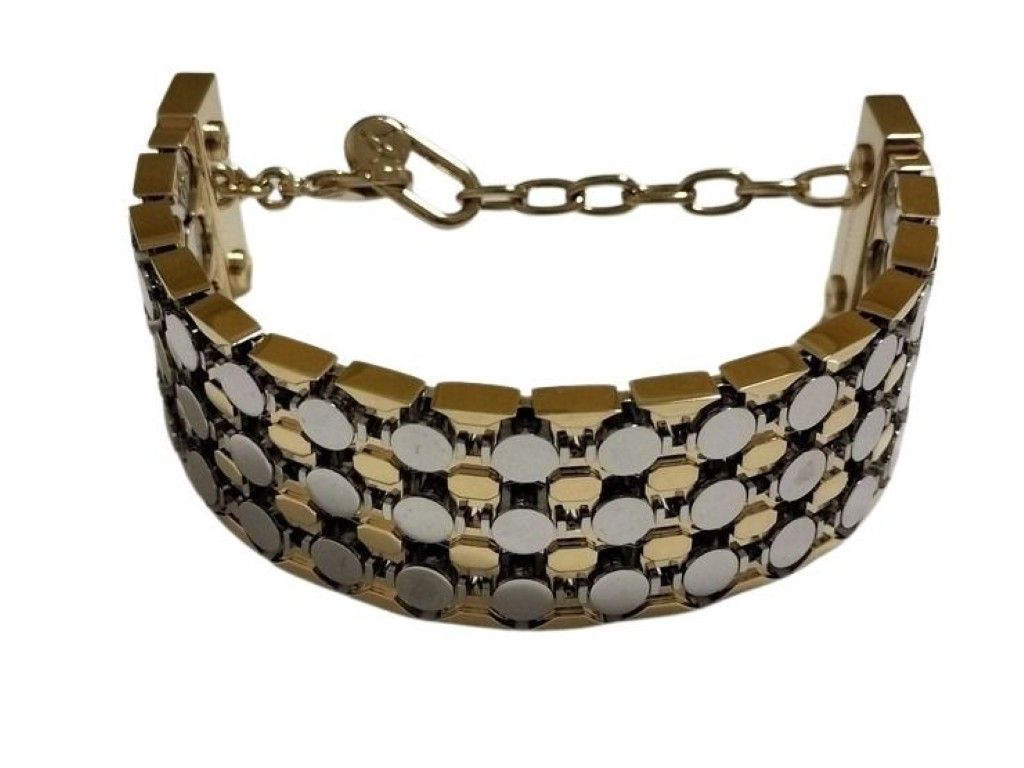 Louis Vuitton Bracelet Futura Gold Silver Metal Monogram