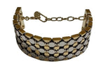 Louis Vuitton Bracelet Futura Gold Silver Metal Monogram