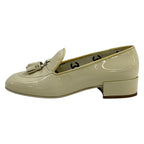 Chanel Shoes 35.5 C Ivory Tassel CC Logo Leather