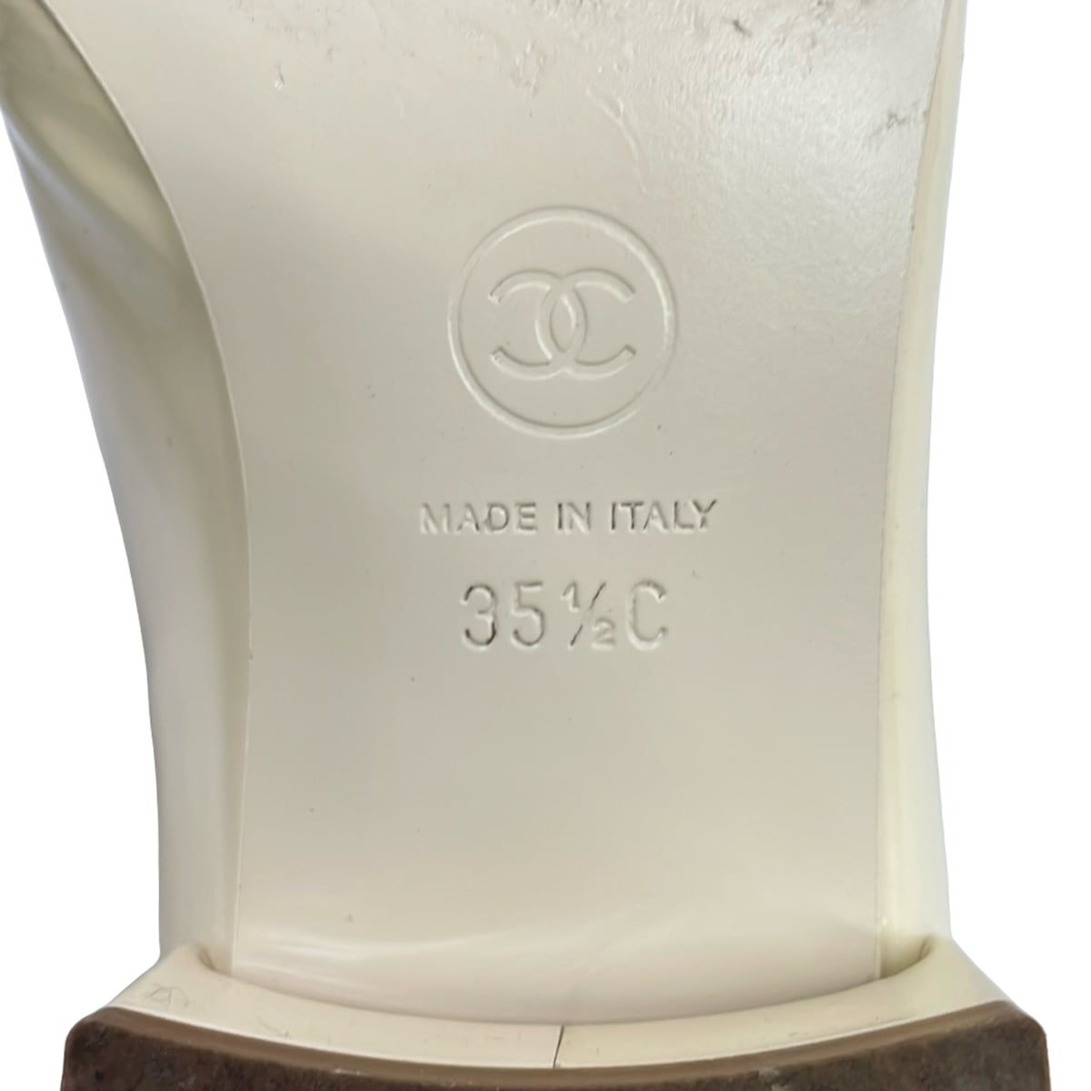 Chanel Shoes 35.5 C Ivory Tassel CC Logo Leather — view 6