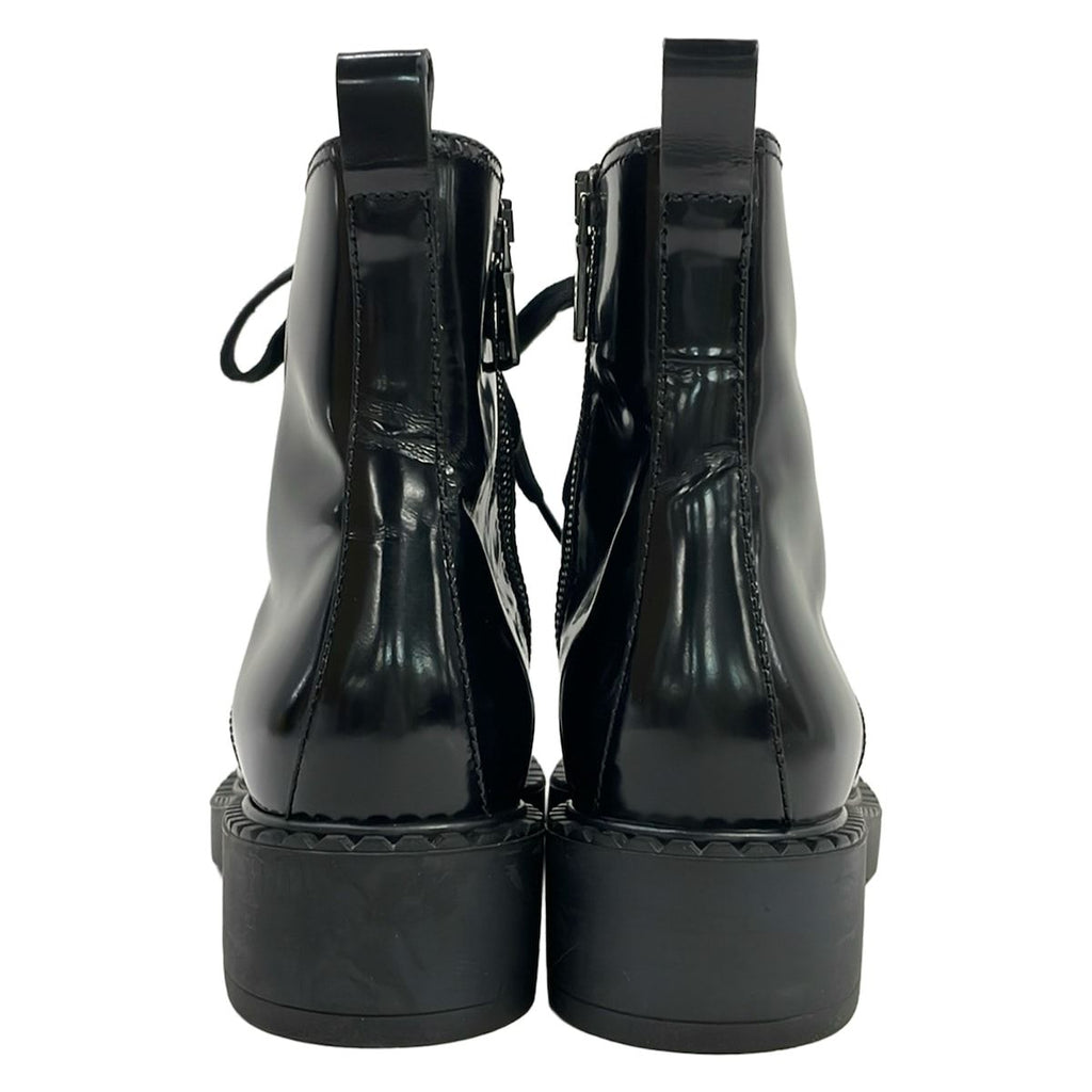 Prada Short Boots 36.5 Black Leather — view 3