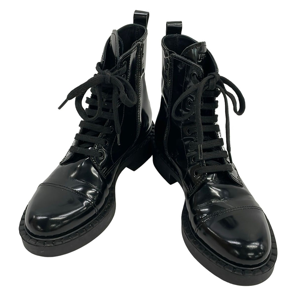 Prada Short Boots 36.5 Black Leather — view 2
