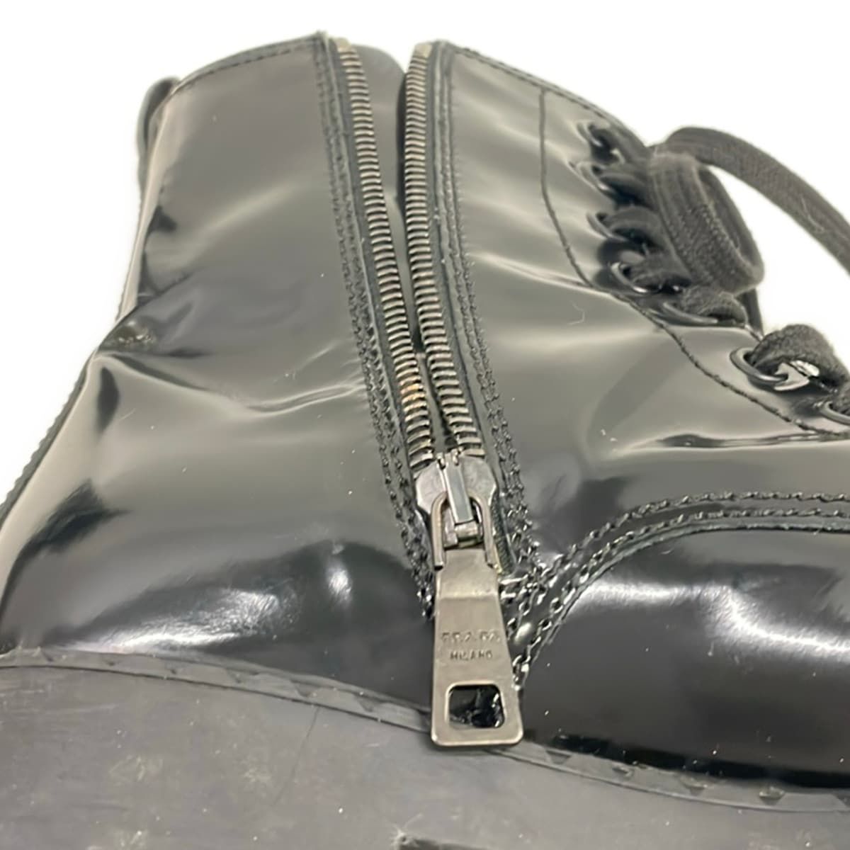 Prada Short Boots 36.5 Black Leather — view 5