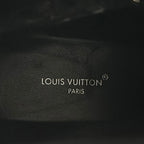 Louis Vuitton Short Boots 37 Black Dark Brown Monogram Canvas Leather — view 6