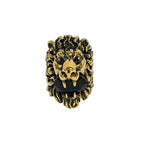 Gucci Ring Lion Head Gold Black