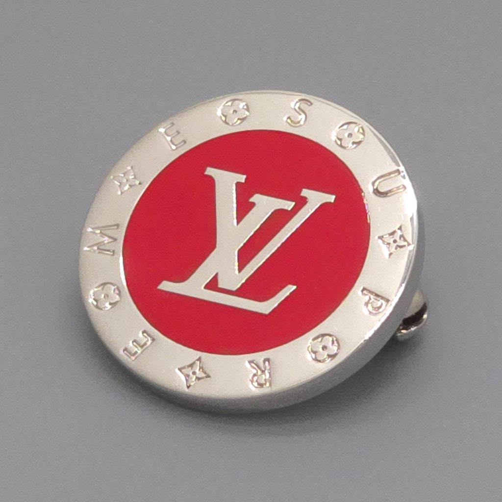 Louis Vuitton Supreme Collaboration Brooch LV Logo 1 of 3 Items Diameter 2.2 cm