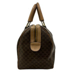 Celine Boston Bag Macadam Pattern Dark Brown No Lock Leather — view 2