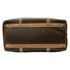 Celine Boston Bag Macadam Pattern Dark Brown No Lock Leather — view 5
