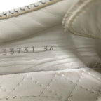 Chanel Sneakers 36 White Black Slip Ons CC Logo Leather — view 6