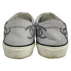 Chanel Sneakers 36 White Black Slip Ons CC Logo Leather — view 3