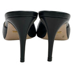 Gucci Mules 38 Black Gold Leather — view 3
