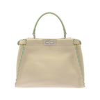 Fendi Peekaboo Bag Handbag Silver — view 2