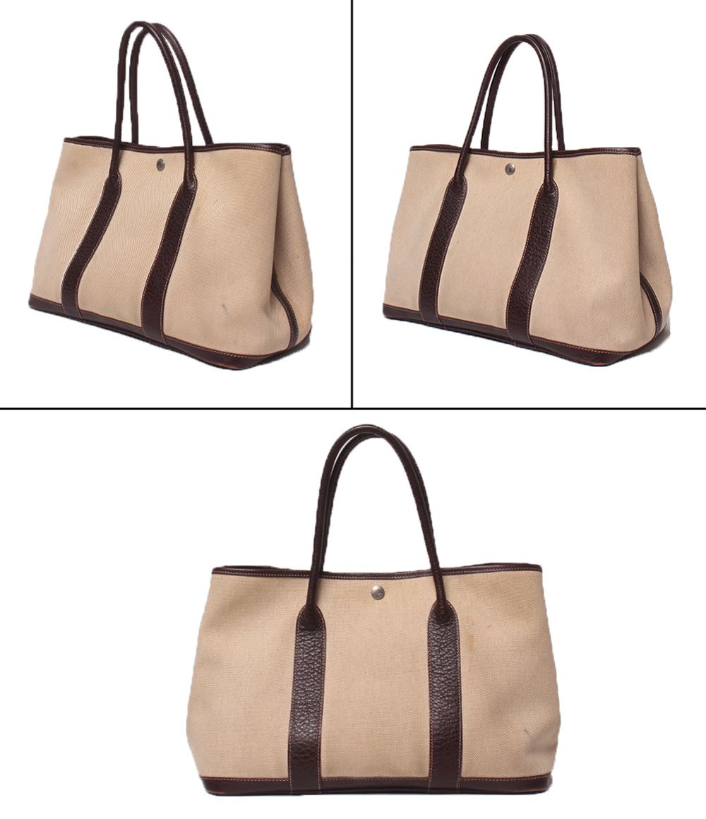 Hermes Tote Toile Ash Garden Party PM — view 2