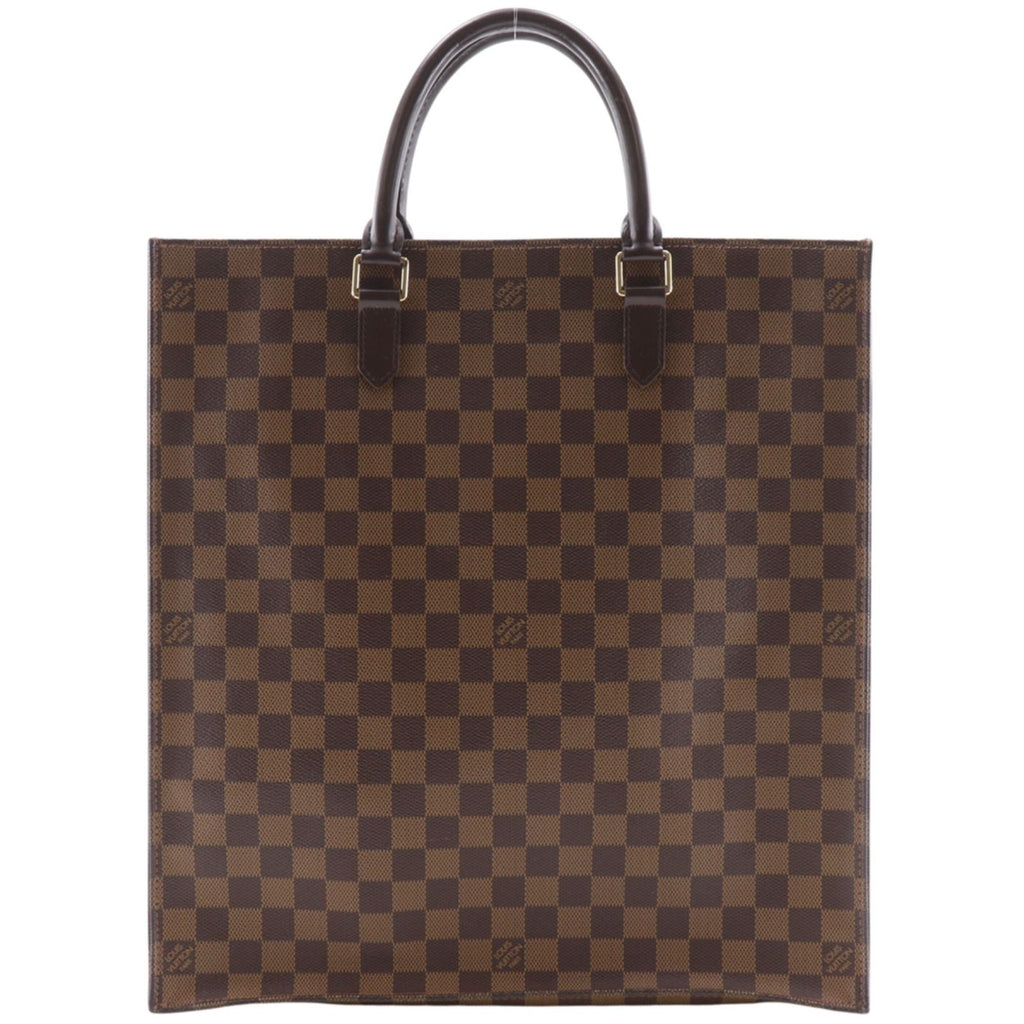 Louis Vuitton Sac Plat Tote Damier Canvas Brown Handbag