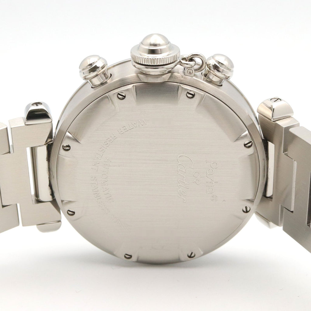 Cartier tee Watch Pasha C Chronograph Silver Stainless Steel is — view 4