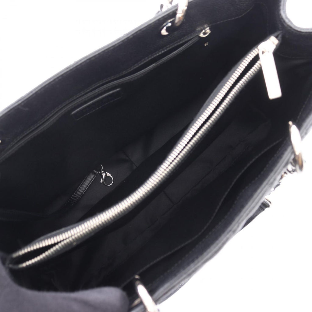 Chanel Tote Quilted Grand Shopping GST Black Caviar Leather Chain — view 3