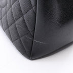 Chanel Tote Quilted Grand Shopping GST Black Caviar Leather Chain — view 7