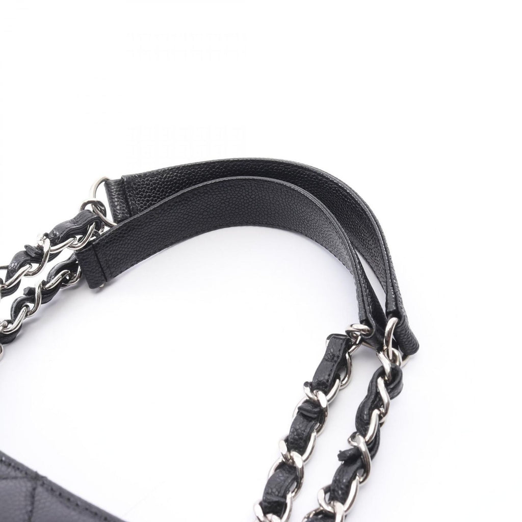 Chanel Tote Quilted Grand Shopping GST Black Caviar Leather Chain — view 9