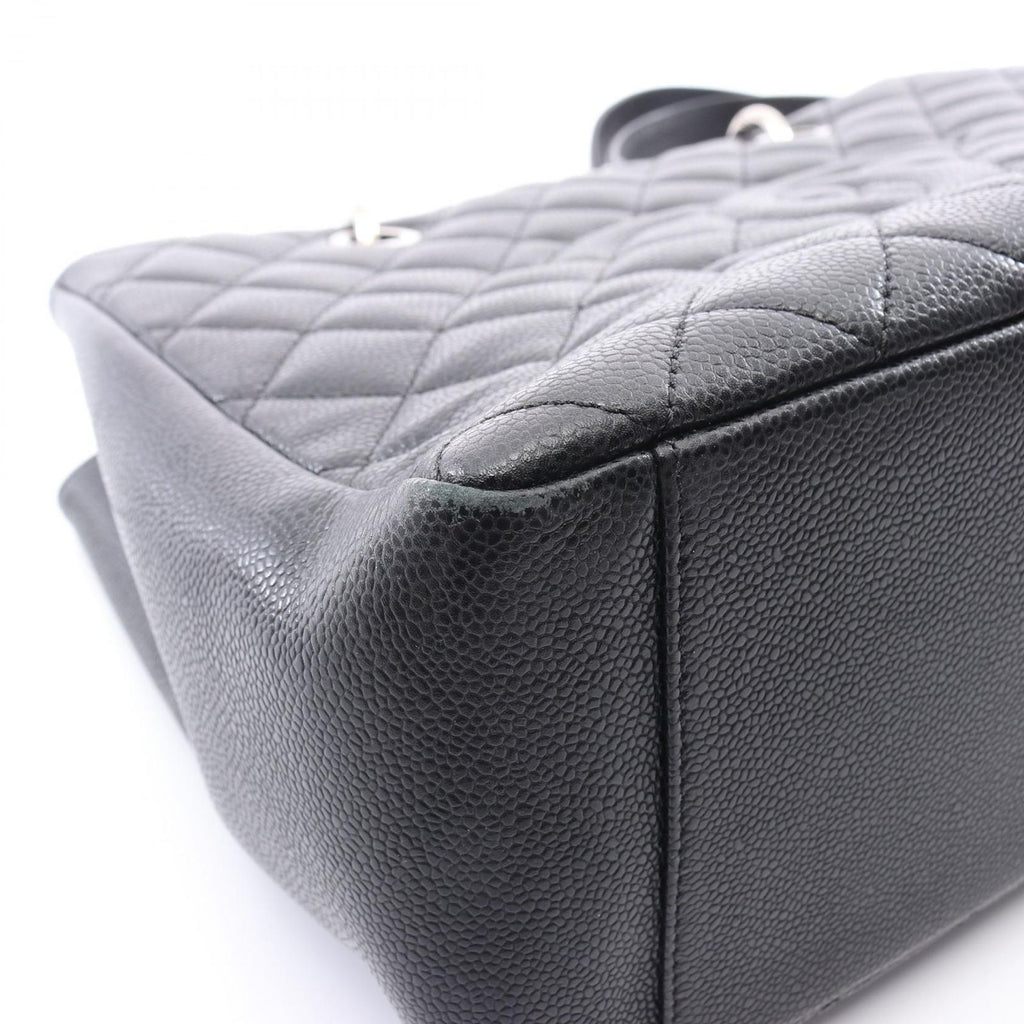 Chanel Tote Quilted Grand Shopping GST Black Caviar Leather Chain — view 6