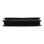 Chanel Pearl Chain Shoulder Bag CC Logo Quilted Faux Pouch Black — view 3