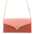 Fendi Chain Wallet FF Diamond Bicolor Leather