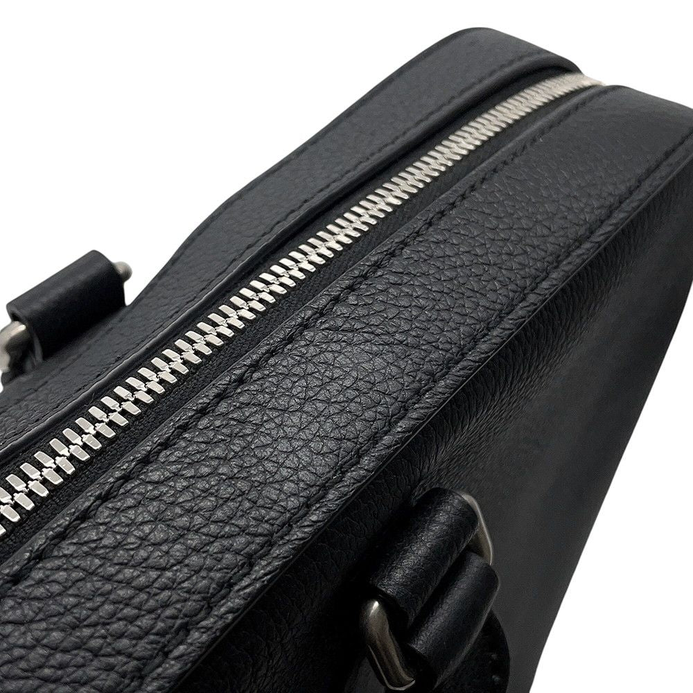 Gucci Business Embossed Logo Briefcase Leather Handbag Black — view 7