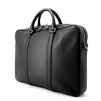 Gucci Business Embossed Logo Briefcase Leather Handbag Black — view 2