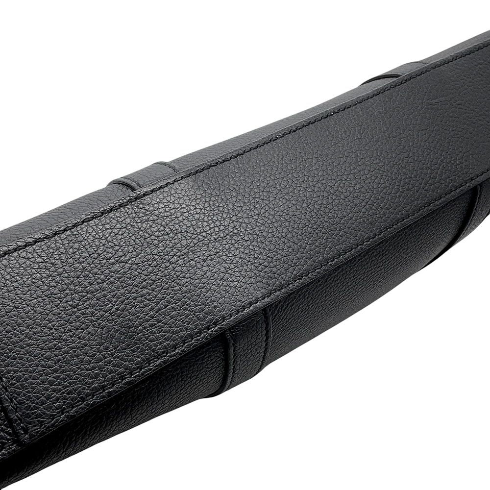 Gucci Business Embossed Logo Briefcase Leather Handbag Black — view 8