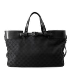 Gucci Tote GG Canvas Leather Black