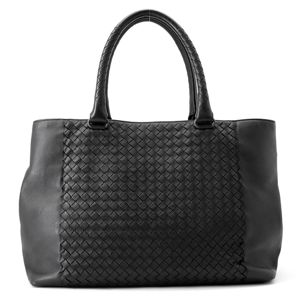 Bottega Veneta Tote Intrecciato Leather Black