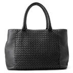 Bottega Veneta Tote Intrecciato Leather Black