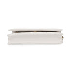 Chanel Chain Wallet Classic Quilted CC Logo Caviar Leather White — view 3
