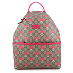 Gucci Backpack Flower Print Children's GG Supreme Leather Kids Kim Seungyoung