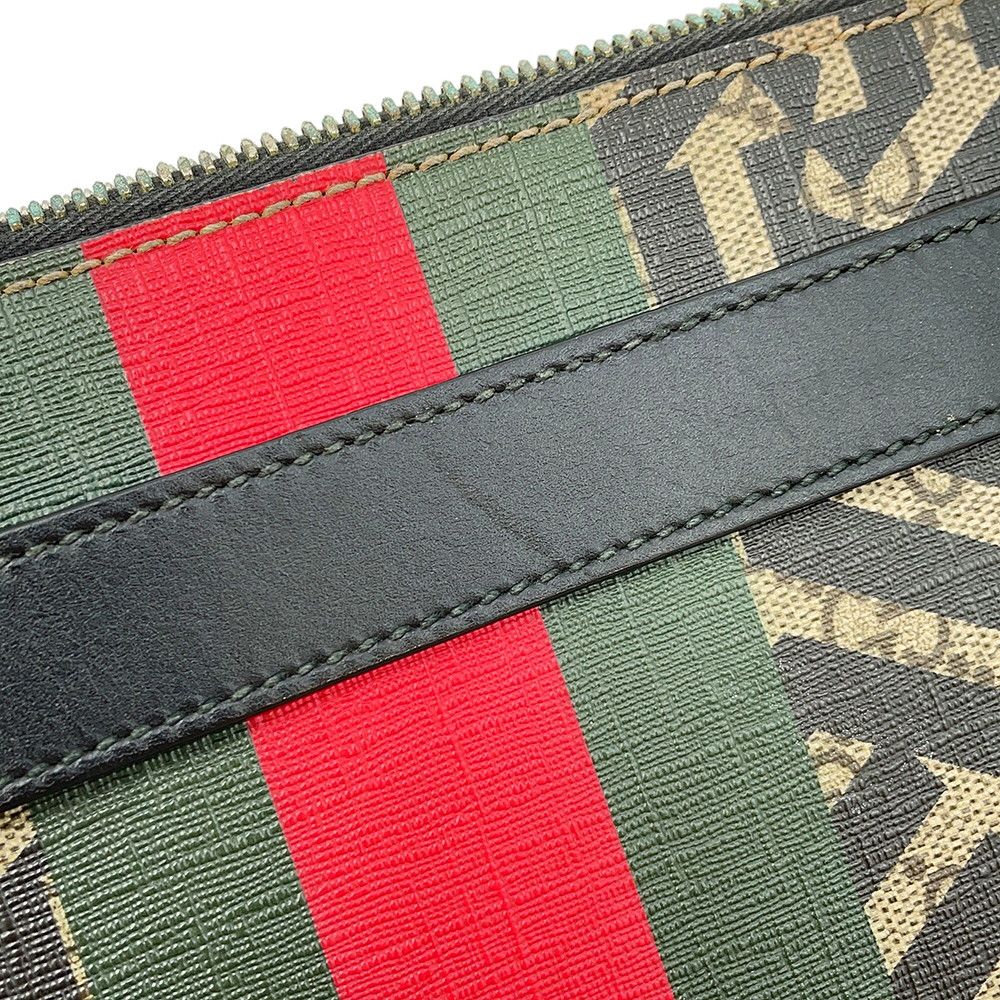 Gucci Shoulder Bag GG Carre Leather Sherry Bi Black — view 6