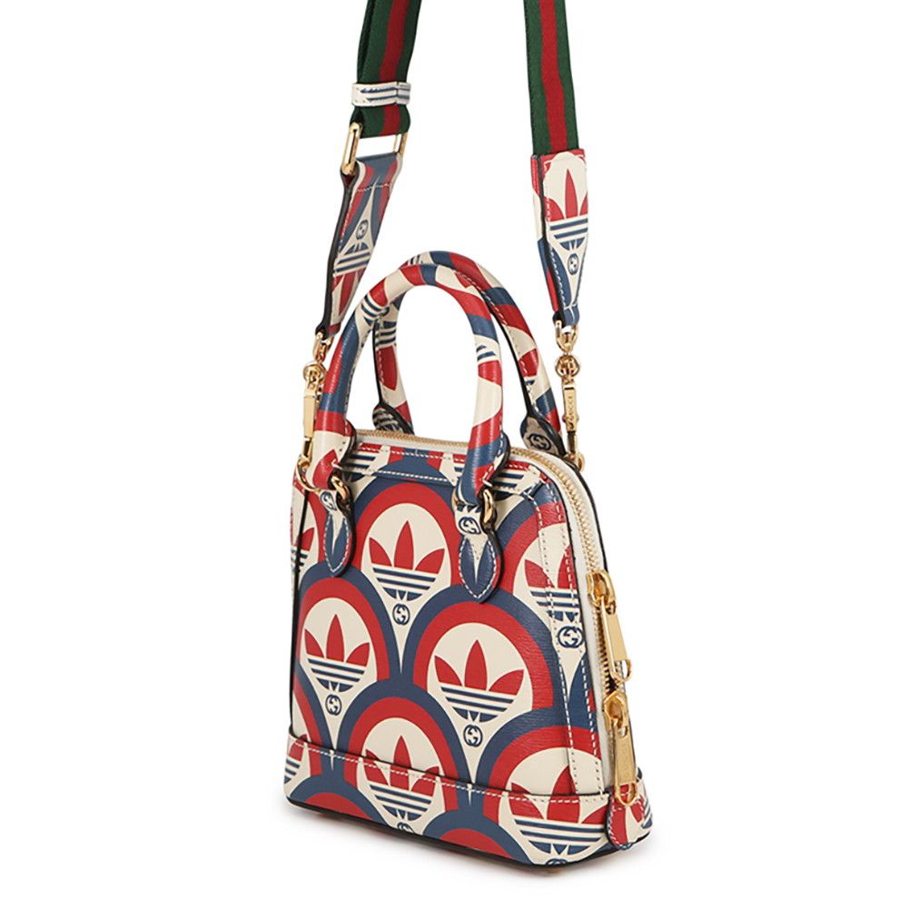 Gucci Handbag Horsebit Mini Top Handle Adidas Collaboration 2-Way Shoulder White — view 2