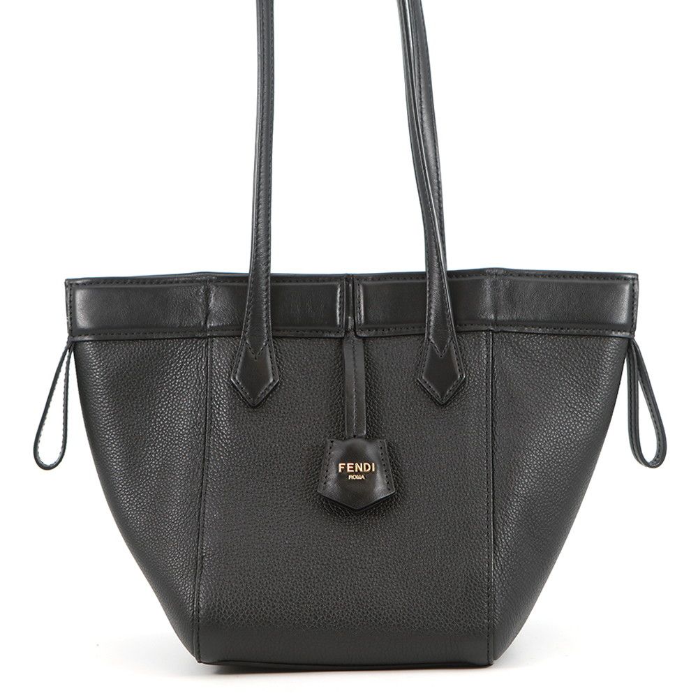 Fendi Shoulder Bag Origami Mini Leather 2-Way Black — view 3