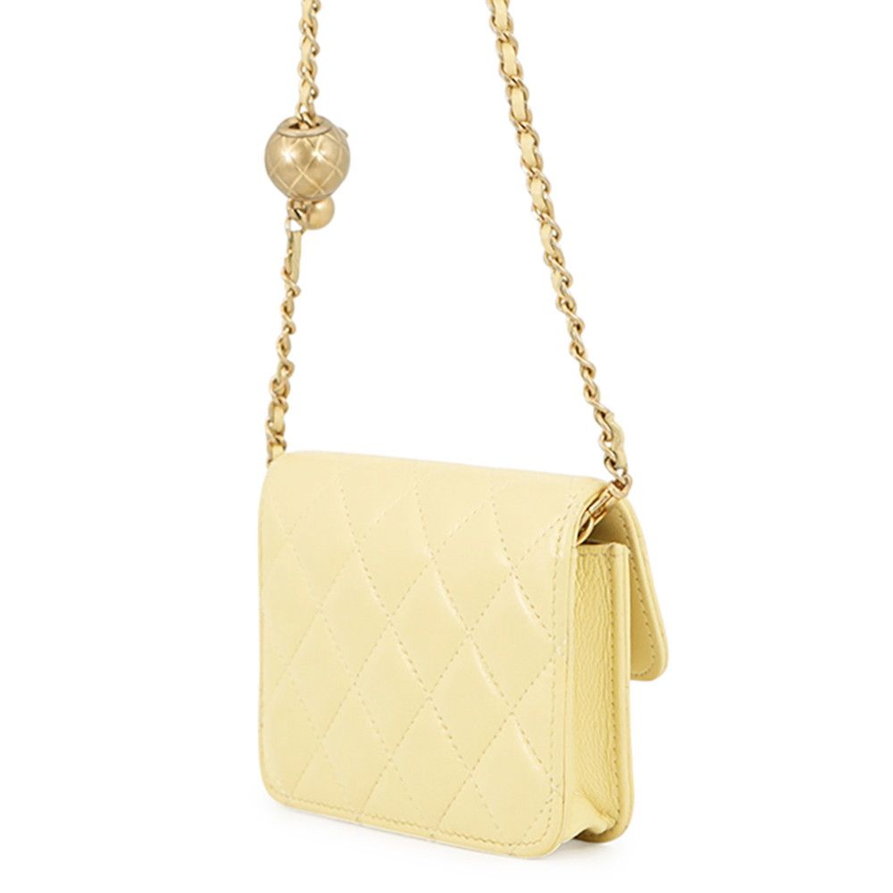 Chanel Chain Shoulder Bag Mini Quilted Cocobol Lambskin — view 2