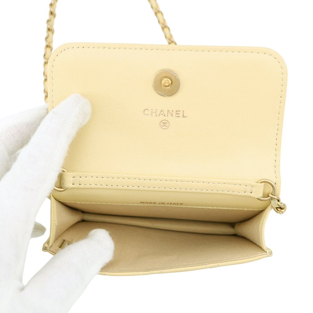 Chanel Chain Shoulder Bag Mini Quilted Cocobol Lambskin — view 6