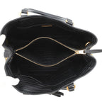 Prada Handbag Logo Jacquard Canvas 2-Way Shoulder Black — view 6