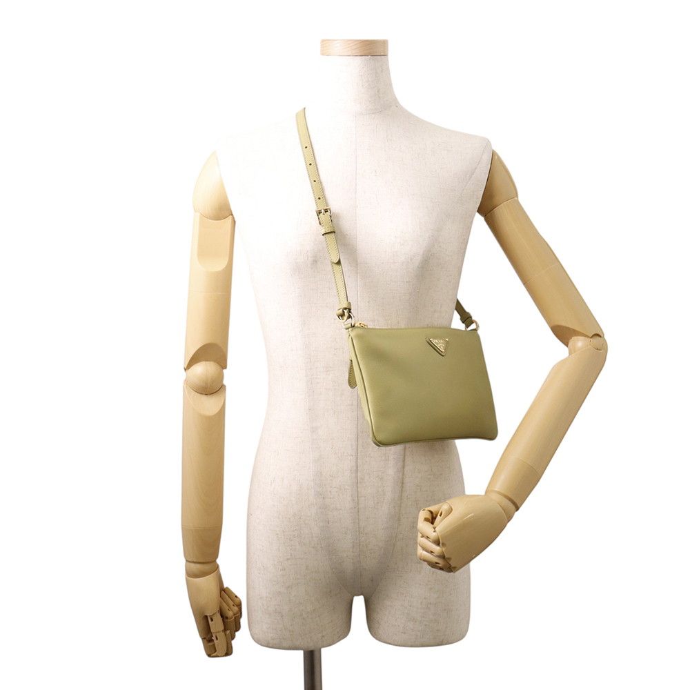 Prada Shoulder Bag Triangle Logo Leather — view 4