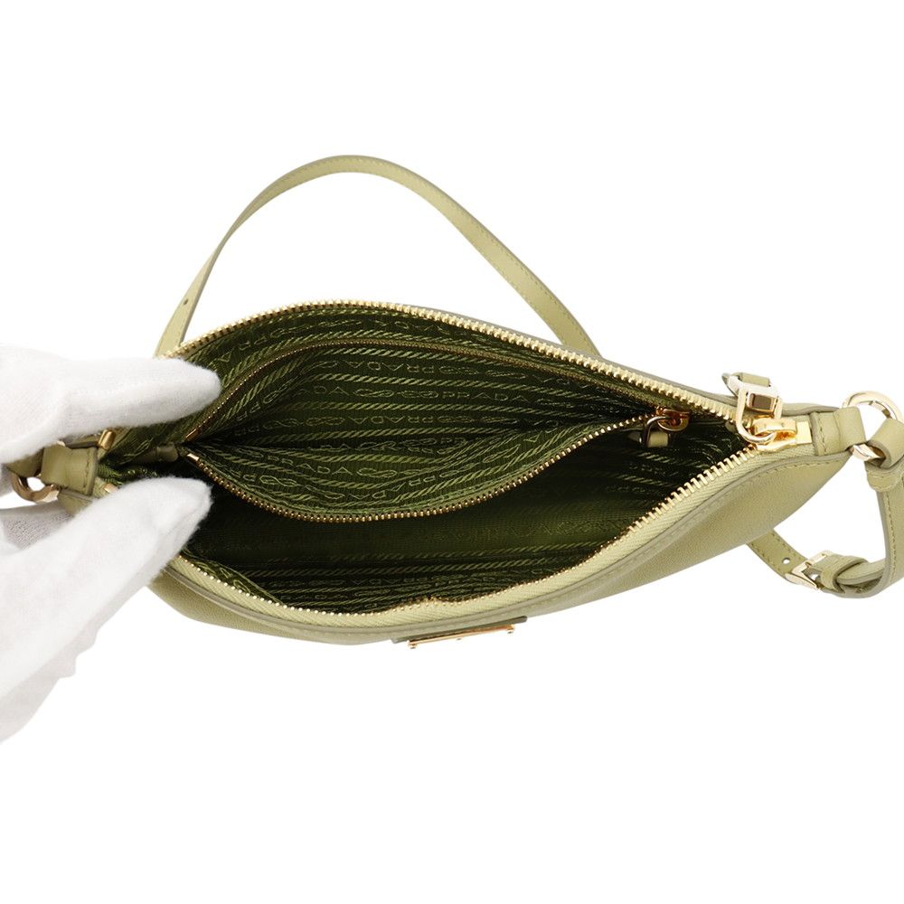 Prada Shoulder Bag Triangle Logo Leather — view 5