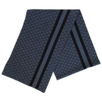 Gucci GG Wool Knit Scarf 30 200 cm Dark Navy — view 3
