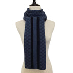 Gucci GG Wool Knit Scarf 30 200 cm Dark Navy