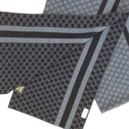 Gucci GG Wool Knit Scarf 30 200 cm Dark Navy — view 4