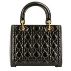 Dior Lady Cannage Patent Handbag Black — view 2