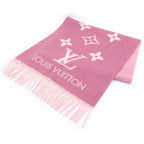 Louis Vuitton Echarpe Reykjavik Gradient Monogram Cashmere Fringe Scarf Purple