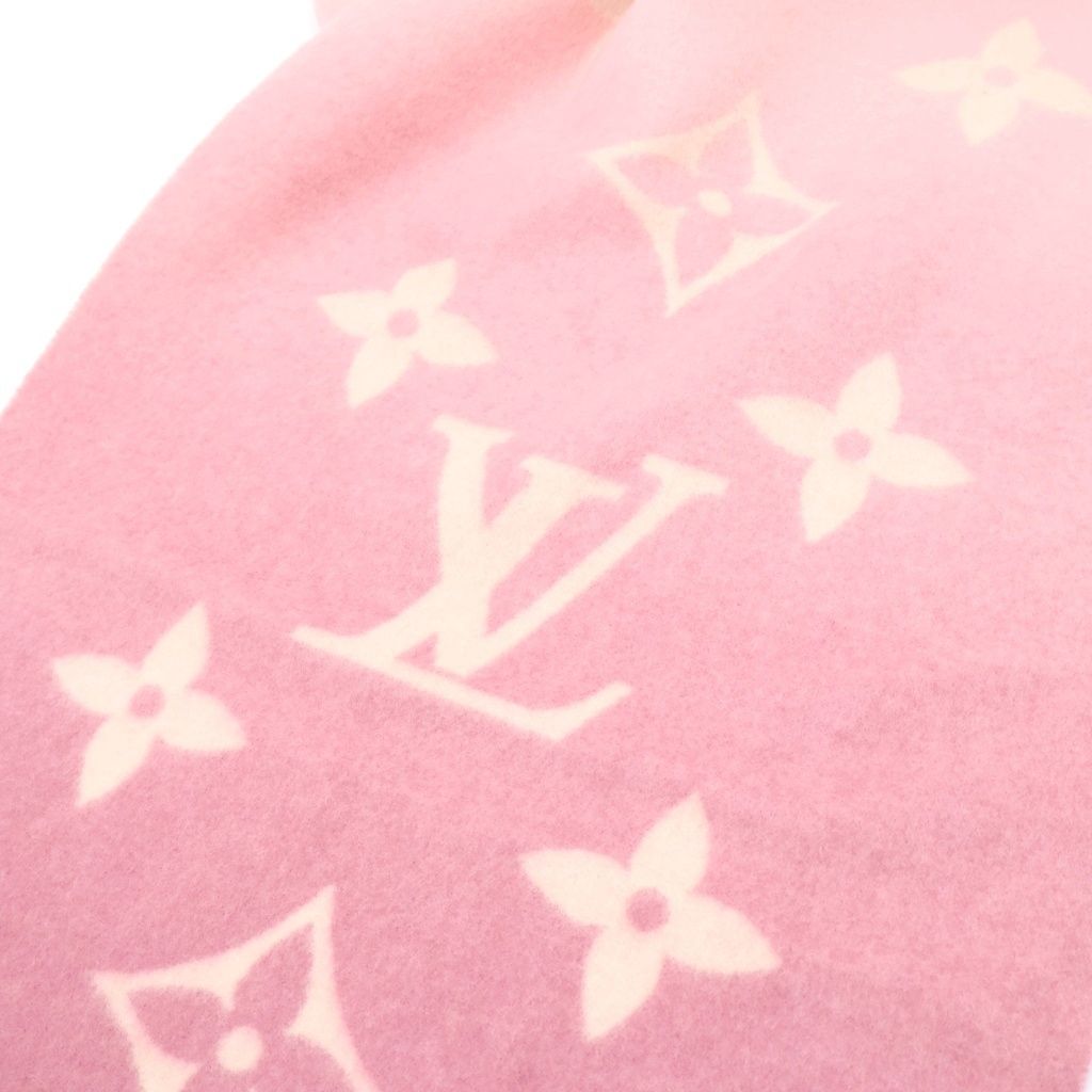 Louis Vuitton Echarpe Reykjavik Gradient Monogram Cashmere Fringe Scarf Purple — view 4