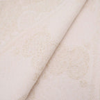 Gucci GG Lame Jacquard Wool Fringe Scarf Ivory — view 2