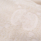 Gucci GG Lame Jacquard Wool Fringe Scarf Ivory — view 4