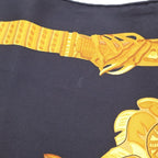 Hermes Silk Scarf All Over Black Yellow — view 5